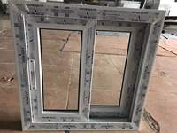 Ventana corredera de PVC de un solo acristalamiento UPVC duradera, apertura Horizontal para hoteles, apartamentos, villas, Persiana de fibra de vidrio, diseño de plástico