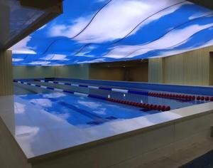 ZHIHAI Blue Sky In Cố Định Với Đèn <span class=keywords><strong>Led</strong></span> Backlit Cấu Trúc Kim Loại Giữ Gạch Trần Pvc - Product Image 6