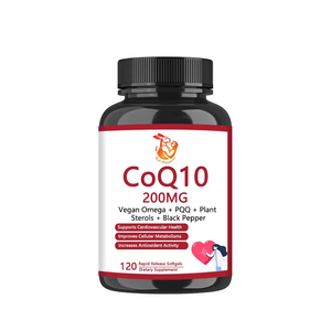 Private Label CoQ10 Softgel Capsule with Vitamin E Black Pepper Extract Raw Material Enhancing Mitochondrial Function Softgel - Product Image 1
