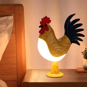 Lámpara de Mesa Decorativa con Forma de Pollo, Animal Simulado, Divertida Decoración para el Hogar de Pascua, Fiesta, Carnaval, Adorno de Luz Nocturna para Escritorio - Product Image 2