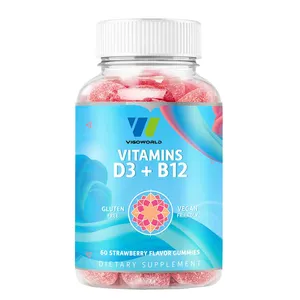 منتجات ساخنة فيتامين D3 Gummies مع فيتامينات B12 لدعم المناعة