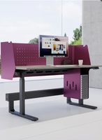 Bureau modulaire électrique réglable en hauteur, poste de travail assis-debout pour bureau avec cache-câbles, personnalisable OEM, vente en gros en vrac