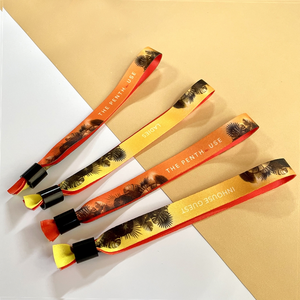 Pulsera de Plástico de Un Solo Uso/Pulsera de Tela para Festivales/Pulsera Tejida de Poliéster para Eventos, Pulsera para Parejas <span class=keywords><strong>Totwoo</strong></span> - Product Image 3