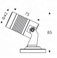 Mini spot lumineux led en aluminium moulé sous pression, 24v dc, indice de protection ip65, S-WB-3009