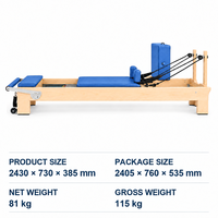 Produit tendance 2026 Réformateur Pilates en bois d'érable pour studio et entraînement fitness commercial