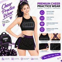 Ensemble d'entraînement personnalisé pour la cheerleading des jeunes SNG, uniformes et accessoires, matière Spandex/Polyester, kit d'entraînement d'équipe