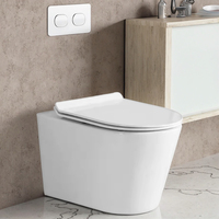 WC suspendu sans bride en céramique de qualité européenne, sanitaire pour salle de bain
