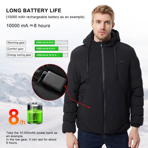Veste chauffante pour homme, femme, unisexe, avec batterie électrique USB rechargeable, imperméable, coupe-vent, pour <span class=keywords><strong>moto</strong></span>, ski, chasse en plein air - Product Image 4