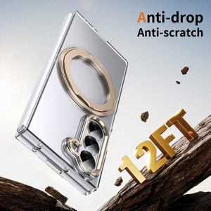 Support rotatif magnétique de haute qualité étui transparent pour <span class=keywords><strong>Samsung</strong></span> Z Fold 7 6 protecteur d'écran de charge sans fil couverture rigide antichoc - Product Image 6