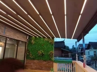 Auvent rétractable de jardin moderne en aluminium pour l'extérieur, livraison rapide, auvent de protection solaire pour la cour
