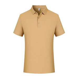 Polo de Manga Corta Negro Personalizado para Uniformes de Trabajo, Ropa Corporativa para Empleados, Color Sólido, Fibra de Poliéster GJ21-8005 - Product Image 4