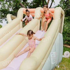 Tobogán de agua inflable de verano refrescante, casa de rebote con tobogán de agua para niños, castillo inflable - Product Image 4