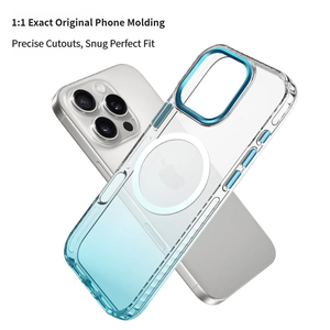 Étui magnétique personnalisé avec logo et boutons métalliques pour iPhone 17, <span class=keywords><strong>coque</strong></span> souple en TPU dégradé, antichoc, motif <span class=keywords><strong>personnalisable</strong></span> - Product Image 1