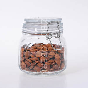 Bocaux Fido en verre Couvercle hermétique hermétique à charnière pour la fermentation du garde-manger Bocaux de stockage de cuisine Récipients de stockage des aliments en vrac - Product Image 1