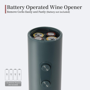 Battery Operated Custom Logo Electric Wine Opener Set with Foil Cutter Vacuum Wine Stopper <b>Pourer</b> and Storage Base - Product Image 2