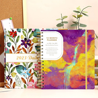 Vente en gros bon marché personnalisé A5 agenda reliure couverture en lin journal debout pour cadeau de carnet de notes de mort spirituelle numérique TDAH