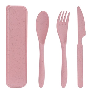 Promotional Custom logo Environmental protection pink Matte Party Tableware & Table Decorations Tableware Gift Set