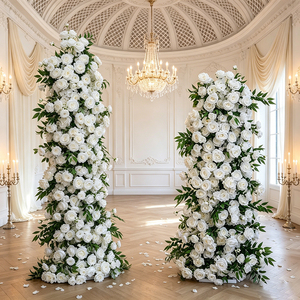 Fleurs artificielles DKB en gros, roses en soie et plastique de haute qualité, faites à la main, pour décorations de mariage/Fête des Mères, décorations de plafond - Product Image 1