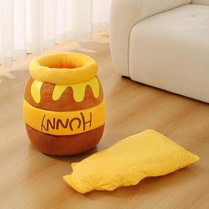 Grappige Luxe <span class=keywords><strong>Indoor</strong></span> Hondenhuis Effen Patroon Schuim Huisdierenbed Gezellig Schattige Honingpot Voor Kat En Hond Om Te Knuffelen Slaap Verpakt In Doos - Product Image 2