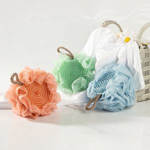 GLOWAY el çift taraflı çok fonksiyonlu 2-In-1 saç baş masaj aleti şampuan fırça kabağı örgü banyo süngeri duş sünger topu - Product Image 1