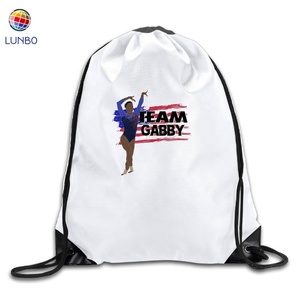 Mochila de Organza Ecológica Mediana con Estampado de Dibujos Animados por Transferencia Térmica, Personalizada para Promociones, con Asa de Cuerda de Poliéster 210D No Tejido - Product Image 2