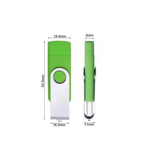 דיסק און קי מתכת כפול USB2.0 OTG עם לוגו בהתאמה אישית, מהירות גבוהה, מסתובב, <span class=keywords><strong>USB</strong></span> 3.0 - Product Image 3