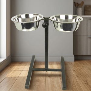 Comedero Ajustable para Perros de Acero Inoxidable, Redondeado, Cómodo, Ecológico, Ligero, Duradero, Sistema de Alimentación Automática, Grado Alimenticio - Product Image 2