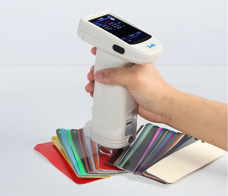 Handheld 3nh Spectrophotometer Colour Spectrum Meter Colorimeter With 5 Apertures