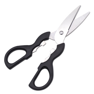 Household <b>Kitchen</b> <b>Scissors</b> Stainless Steel Straight Head Black Versatile Use - Product Image 2