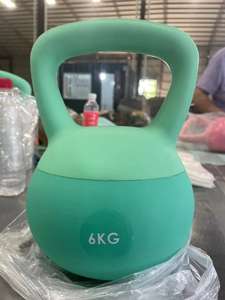 Venta al por mayor suave seguridad hogar Fitness fuerza entrenamiento tetera campana con asa - Product Image 5