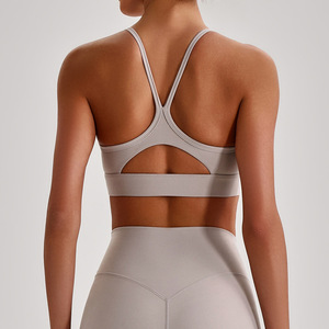 Großhandel: Benutzerdefinierter LOGO Cross-Back Sport-BH mit hoher Unterstützung und überkreuzten Trägern – Schnelltrocknendes, atmungsaktives Yoga-Workout-Tanktop 4136 - Product Image 3