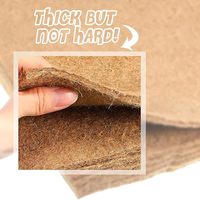 Tapis en fibre de jute naturelle Tapis de nidification respirant et étanche à l'humidité pour oiseaux de compagnie pinsons élevage de poulets Croix en feutre soluble dans l'eau