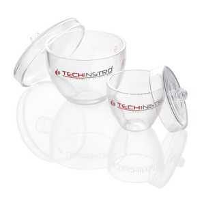 Creuset en quartz résistant à la chaleur TECHINSTRO avec couvercle sécurisé, capacité de 1000 ml pour la précision et la fiabilité en laboratoire - Product Image 1