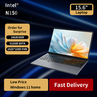 Ordinateur portable Luckystar 15,6 pouces flambant neuf, processeur Intel N150 Quad Core 3,4 GHz, 8 Go de RAM DDR4, Windows 11 Home, écran IPS, série professionnelle