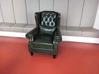 Fauteuil individuel en cuir de style américain, en bois massif, pour salon, chambre, hôtel, club, petit appartement, chaise de loisirs