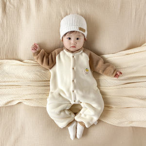 Combinaison pour bébé respirante de haute qualité, combinaison pour nouveau-né, 100% polyester, vêtements pour bébé, vente en gros de combinaisons pour bébé d'automne et d'hiver - Product Image 4