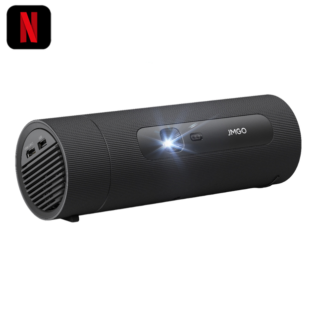 JMGO Picoflix Smart Mini DLP LED Projector 450 ANSI Lumens 2+32GB Google TV 1080p Full HD Built-in Battery Outdoor Portable