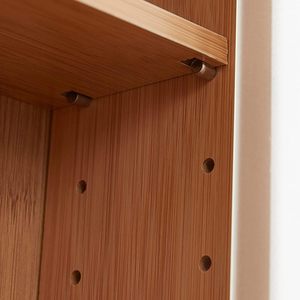 Caja de botiquín de primeros auxilios de bambú y vidrio de 3 capas para montaje en pared con llave para baño en casa - Product Image 4