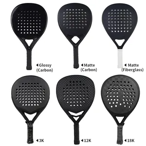 Logo personnalisé Raquetas en fibre de carbone 3K/12k/18k Premium professionnel Paletas Pelotas Palas De Padel OEM Raquette de tennis