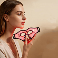 Masque de beauté pour usage domestique et professionnel, thérapie par lumière rouge 630nm 450nm 850nm, masque LED en silicone pour les yeux, masque LED pour les soins des yeux