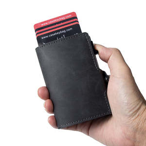 Casekey Wholesale Pu Leather Pop Out Card Holder <b>Rfid</b> Blocking Carteira Para Cartoes Auto Eject Business <b>Wallet</b> <b>for</b> <b>Men</b> - Product Image 2