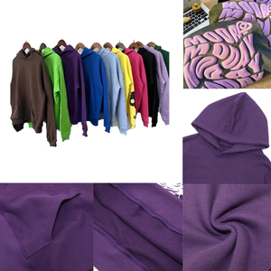 Sudaderas con Capucha de Alta Calidad con Estampado Puff, Conjuntos Deportivos para Hombre, Sudaderas 100% Algodón, Ropa Urbana Personalizada, Sudadera Vintage para Hombre - Product Image 1