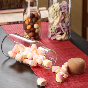 JM-<span class=keywords><strong>Set</strong></span> bestehend aus 3 hoch-borosilikat-Speicherglasbehältern Kanistergläser mit Ballkorkel-Holzdeckel für Kaffee Tee Gewürz Zucker - Product Image 6