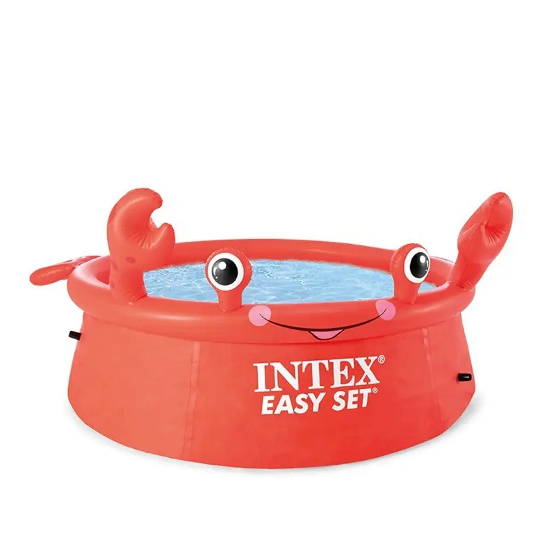 INTEX 26100 6 Kaki X 20 Inci Kepiting Bahagia SET Mudah Kolam Renang Tiup Luar Ruangan