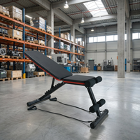 Banc de musculation réglable robuste à 7 niveaux, pliable, en acier au carbone et PU, station d'entraînement pour haltères