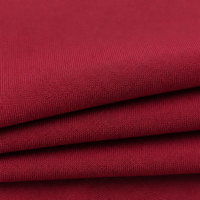 Tissu tricoté extensible respirant en polyester/spandex teint en rouge rose, de poids moyen, personnalisable, largement utilisé pour les vêtements et l'habillement de maison pour filles.
