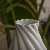 Vase imprimé en 3D Vases à fleurs texturés en céramique à spirale unique pour la décoration intérieure