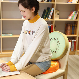 Décoration d'intérieur, <span class=keywords><strong>coussin</strong></span> rond en forme de fruit, imprimé numérique 3D, mignon, <span class=keywords><strong>orange</strong></span>, citron vert, pastèque, <span class=keywords><strong>canapé</strong></span>, chaise, sol, <span class=keywords><strong>canapé</strong></span> - Product Image 3