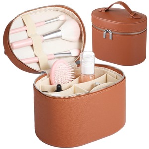 Bolsa de <span class=keywords><strong>Maquillaje</strong></span> de Viaje, Organizador de Brochas Cosméticas, Estuche para Mujer, Organizador de Artículos de Aseo de Cuero PU para Dama - Product Image 4