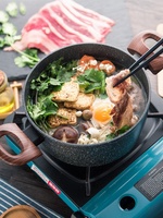 3. Casserole en pierre Maifan |   Nettoyage facile |   Poignées doubles |   Compatible avec tous les types de cuisinières